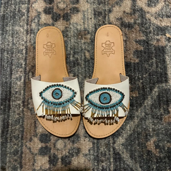 Evil Eye Greece Sandals - Picture 1 of 4